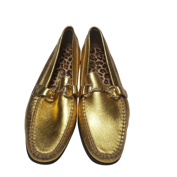 Vintage Frankie and Baby by Beverly Feldman Gold Loafers - Picture 7 of 10